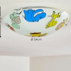 Plafonnier Pizzy Zoo Chrome, Blanc, 2 lumières