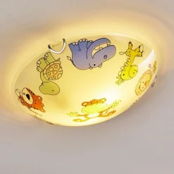 Plafonnier Pizzy Zoo Chrome, Blanc, 2 lumières