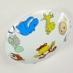 Plafonnier Pizzy Zoo Chrome, Blanc, 2 lumières