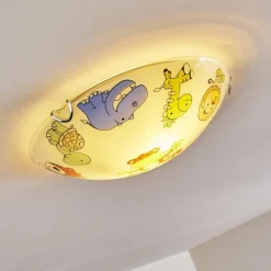 Plafonnier Pizzy Zoo Chrome, Blanc, 2 lumières