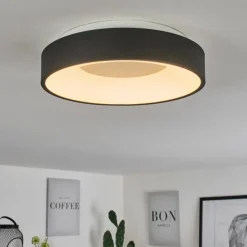 Plafonnier Playas LED Noir, Blanc, 1 lumière