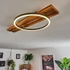 Plafonnier Pompu LED Bois foncé, Noir, 1 lumière