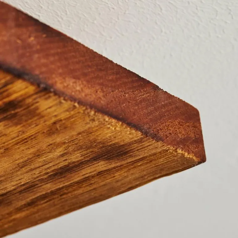 Plafonnier Pompu LED Bois foncé, Noir, 2 lumières