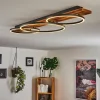 Plafonnier Pompu LED Bois foncé, Noir, 3 lumières