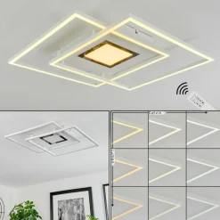 Plafonnier Popoy LED Blanc, 1 lumière, Télécommandes