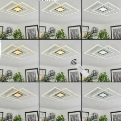 Plafonnier Popoy LED Blanc, 1 lumière, Télécommandes