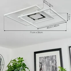 Plafonnier Popoy LED Blanc, 1 lumière, Télécommandes