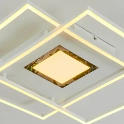 Plafonnier Popoy LED Blanc, 1 lumière, Télécommandes