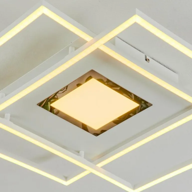 Plafonnier Popoy LED Blanc, 1 lumière, Télécommandes