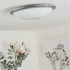 Plafonnier Pratteln LED Chrome, 1 lumière