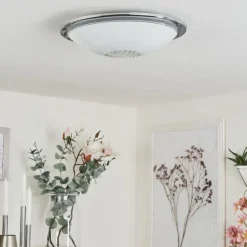 Plafonnier Pratteln LED Chrome, 1 lumière