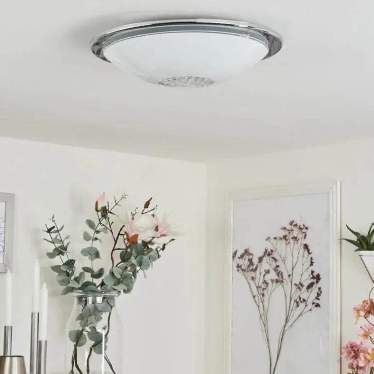 Plafonnier Pratteln LED Chrome, 1 lumière