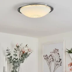 Plafonnier Pratteln LED Chrome, 1 lumière