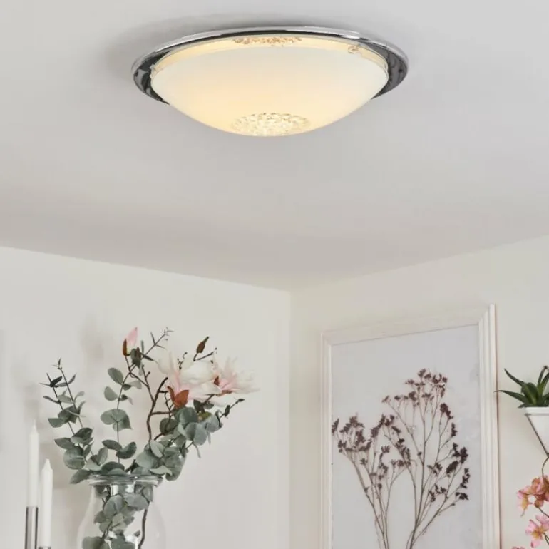 Plafonnier Pratteln LED Chrome, 1 lumière