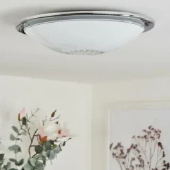 Plafonnier Pratteln LED Chrome, 1 lumière