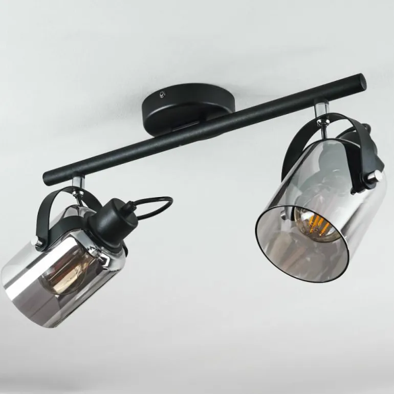 Plafonnier Quieri Noir, 2 lumières