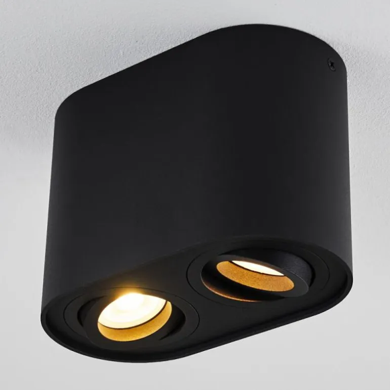 Plafonnier Quimper Noir, 2 lumières
