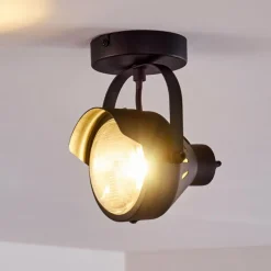 Plafonnier Rahway Noir, 1 lumière