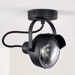 Plafonnier Rahway Noir, 1 lumière