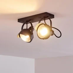 Plafonnier Rahway Noir, 2 lumières