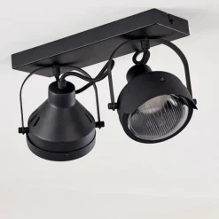 Plafonnier Rahway Noir, 2 lumières