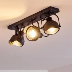 Plafonnier Rahway Noir, 3 lumières