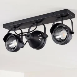 Plafonnier Rahway Noir, 3 lumières