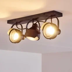 Plafonnier Rahway Noir, 3 lumières
