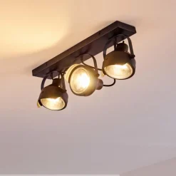 Plafonnier Rahway Noir, 3 lumières