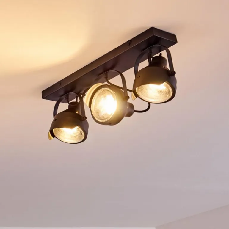 Plafonnier Rahway Noir, 3 lumières