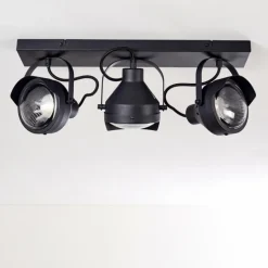 Plafonnier Rahway Noir, 3 lumières
