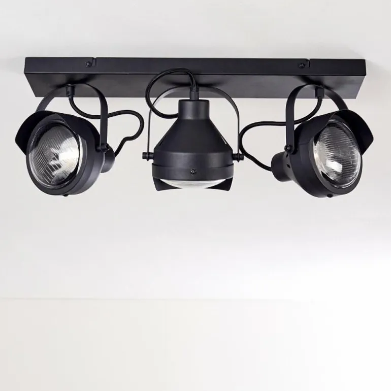 Plafonnier Rahway Noir, 3 lumières