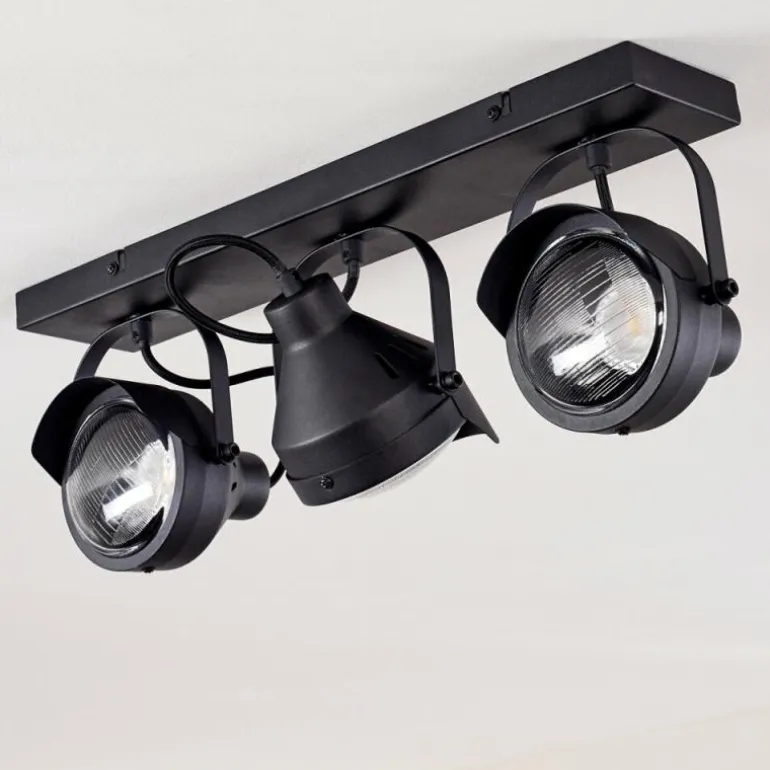Plafonnier Rahway Noir, 3 lumières