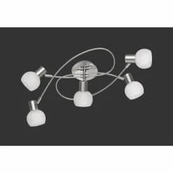 Plafonnier Reality Antibes Nickel mat, 5 lumières