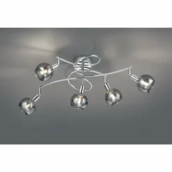 Plafonnier Reality BREST Chrome, 5 lumières