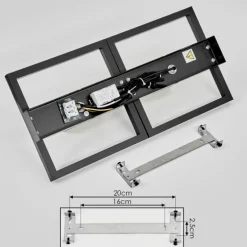 Plafonnier Reboleiro LED Noir, 3 lumières