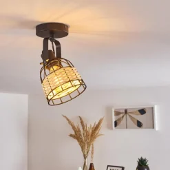 Plafonnier Recinto Noir, 1 lumière