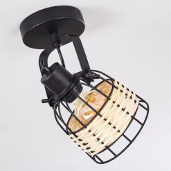 Plafonnier Recinto Noir, 1 lumière