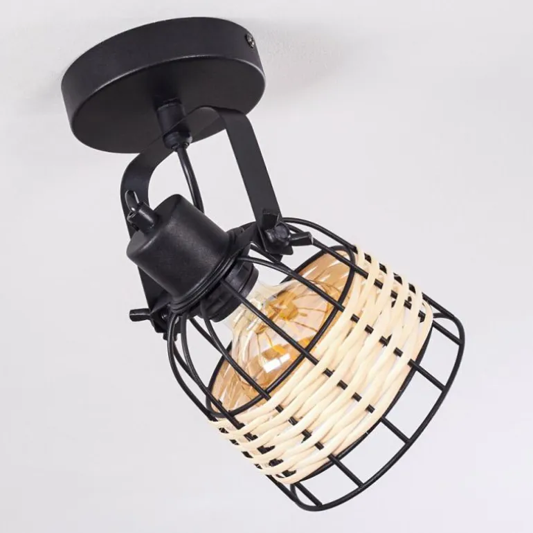Plafonnier Recinto Noir, 1 lumière