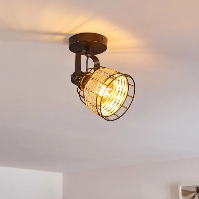 Plafonnier Recinto Noir, 1 lumière