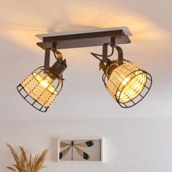Plafonnier Recinto Noir, 2 lumières
