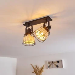 Plafonnier Recinto Noir, 2 lumières