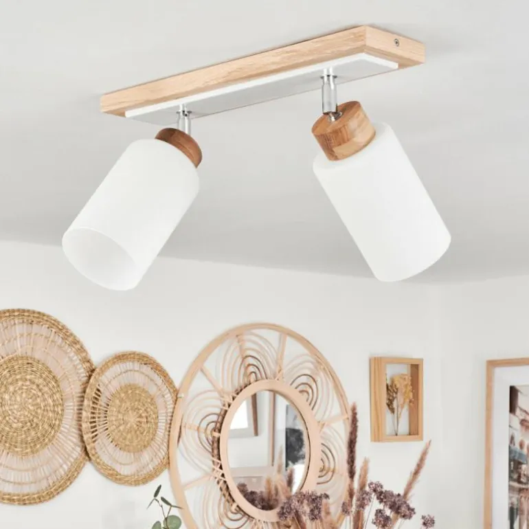 Plafonnier Represita Écru, Blanc, 2 lumières