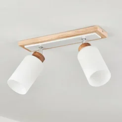 Plafonnier Represita Écru, Blanc, 2 lumières