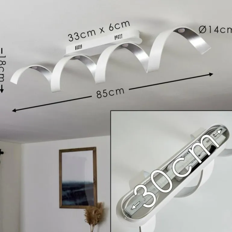 Plafonnier Rezat LED Blanc, 1 lumière