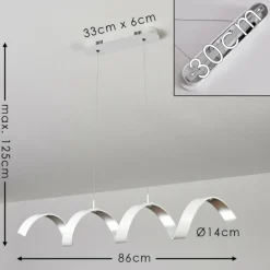 Plafonnier Rezat LED Blanc, 1 lumière