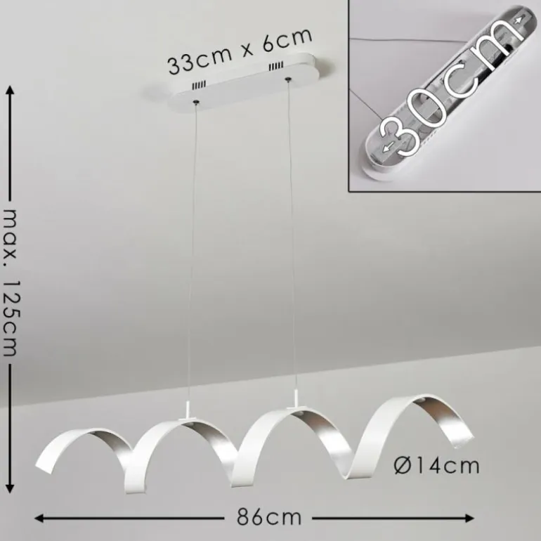 Plafonnier Rezat LED Blanc, 1 lumière
