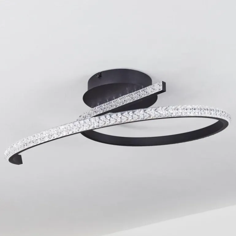 Plafonnier Rheinfelden LED Noir, 1 lumière