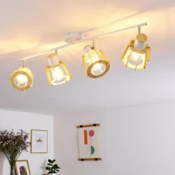 Plafonnier Rieti Blanc, 4 lumières
