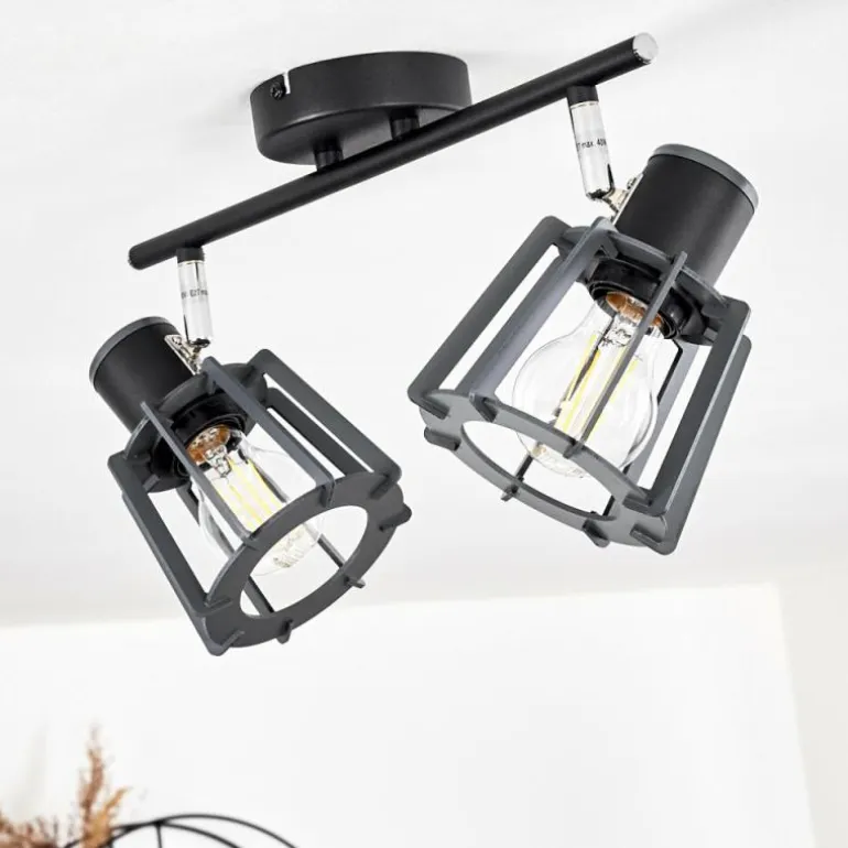 Plafonnier Rieti Noir, 2 lumières